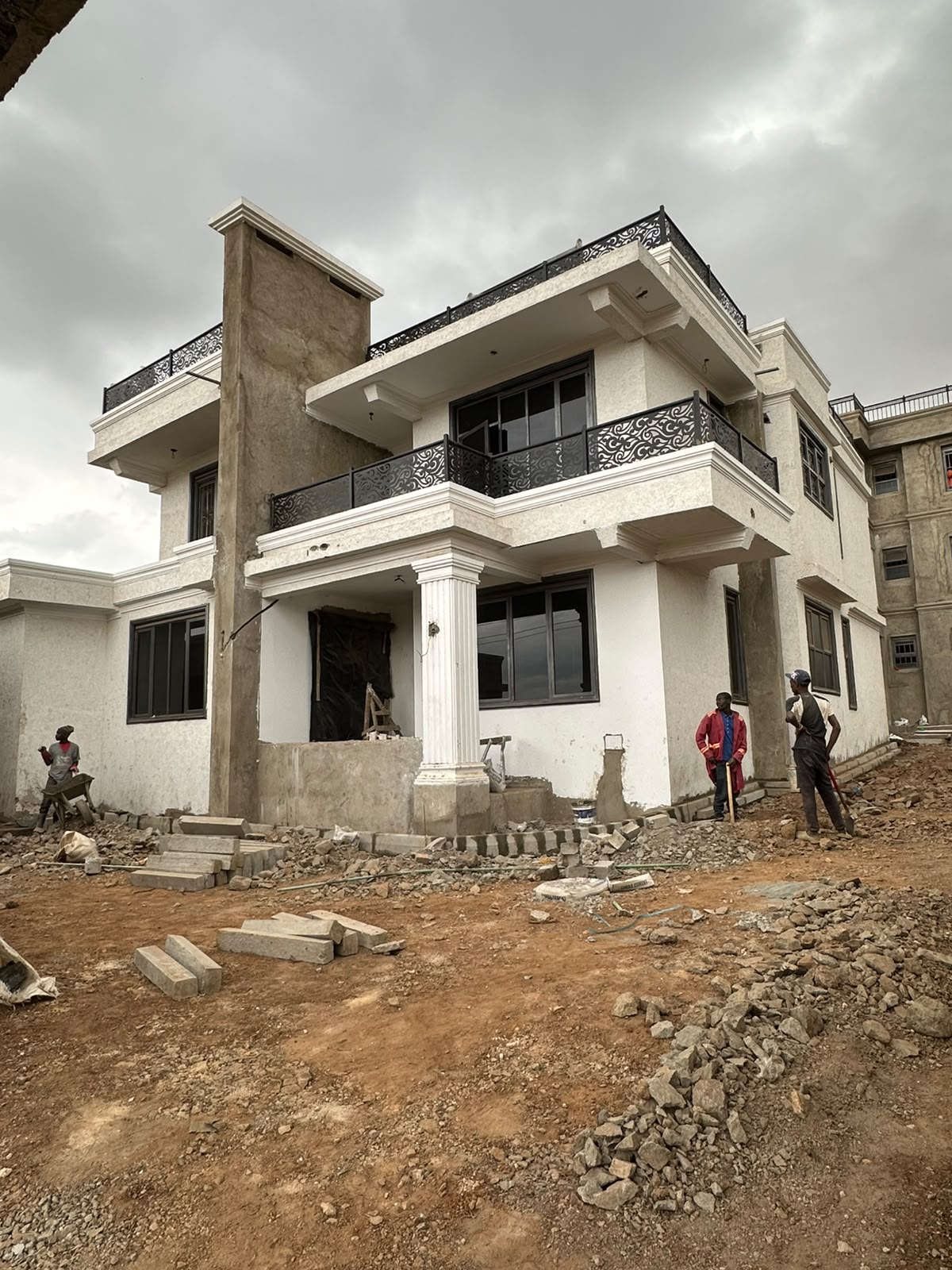Two-unit residential building under construction